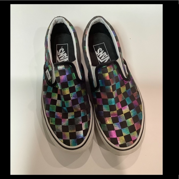 Vans Shoes - Rainbow foiled checkered Vans​